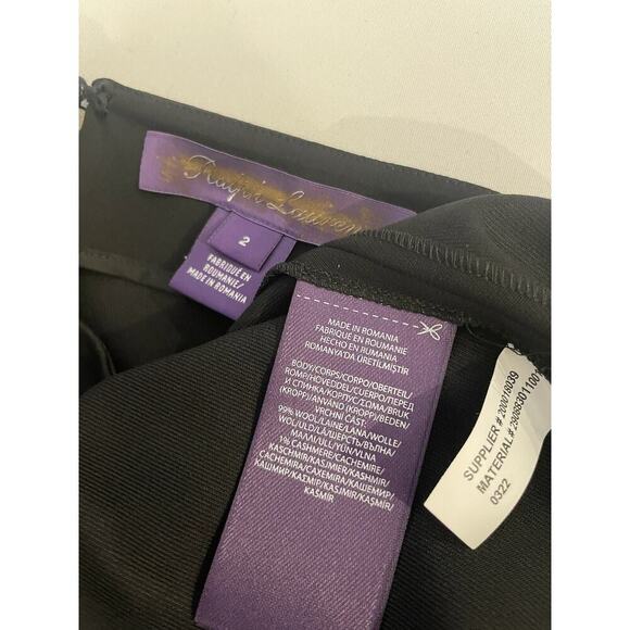 Ralph Lauren Collection Purple Label Wool Cashmere Black Maxi Pencil Skirt 2 $2k - Picture 9 of 11
